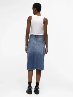 OBJECT Kjolar*OBJHARLOW MIDIKJOL Medium Blue Denim