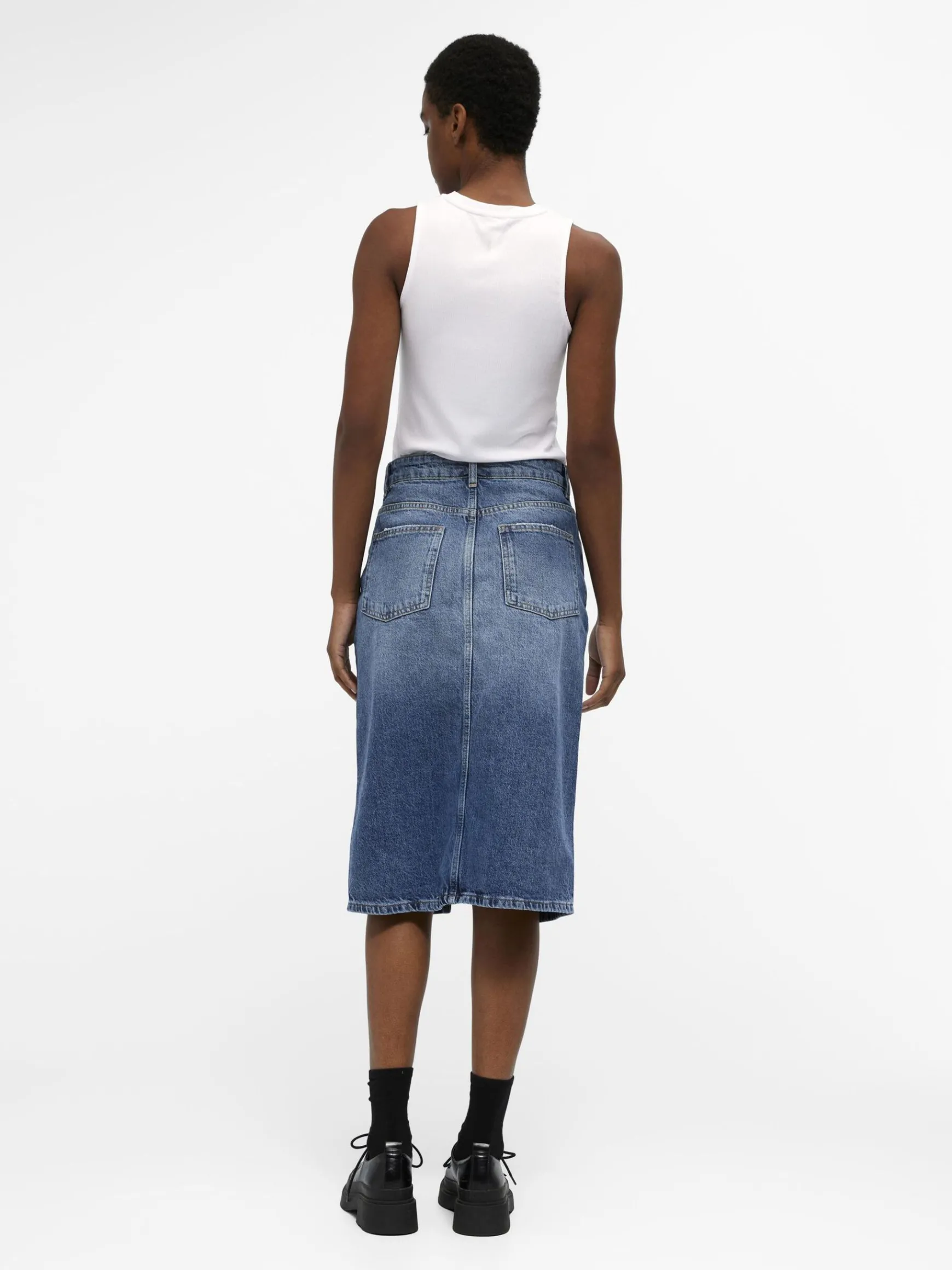 OBJECT Kjolar*OBJHARLOW MIDIKJOL Medium Blue Denim