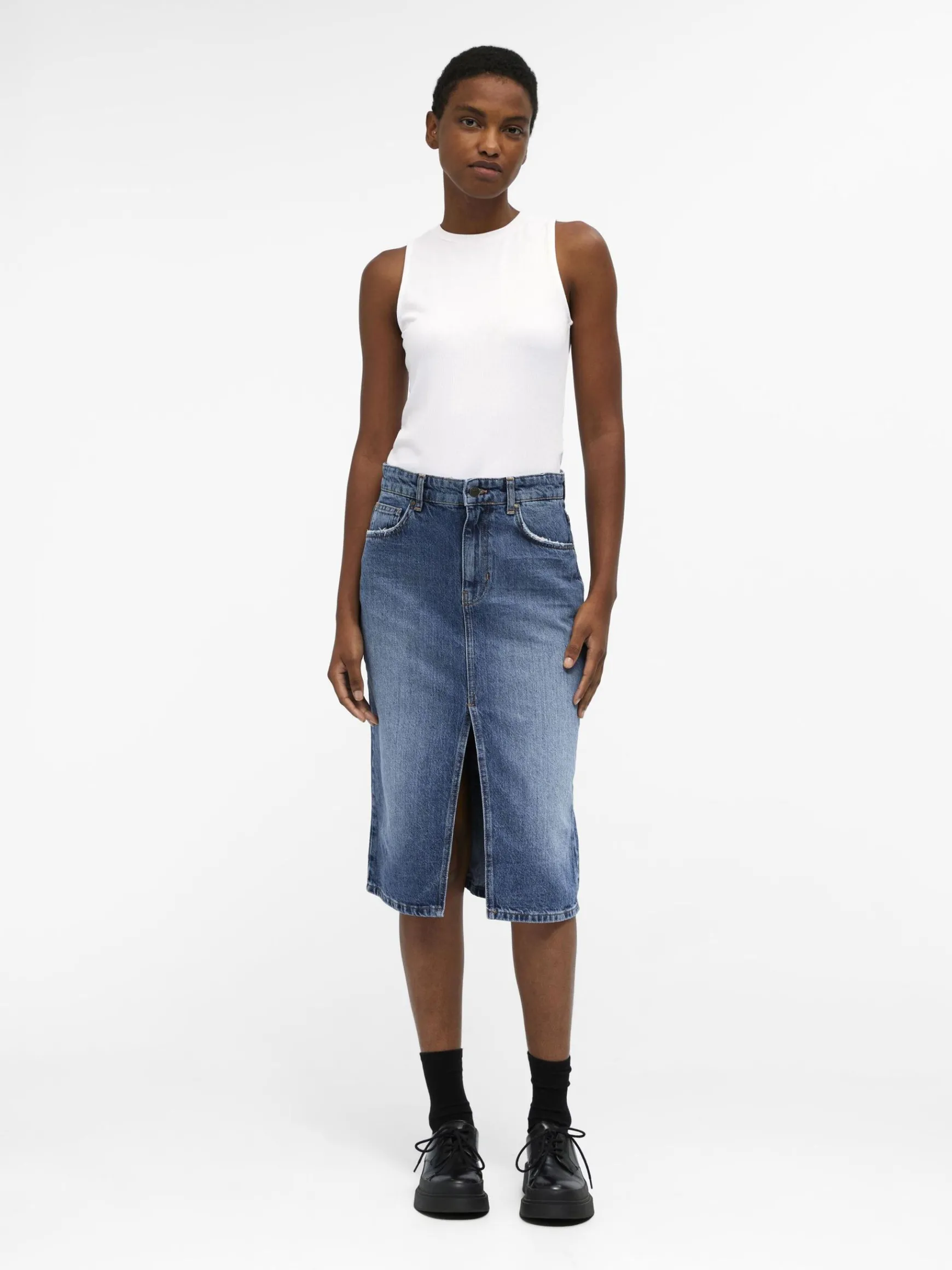 OBJECT Kjolar*OBJHARLOW MIDIKJOL Medium Blue Denim