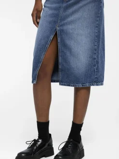 OBJECT Kjolar*OBJHARLOW MIDIKJOL Medium Blue Denim