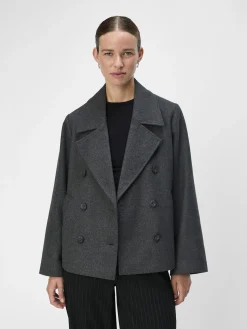 OBJECT Ytterkläder*OBJKEILY KORT JACKA Dark Grey Melange