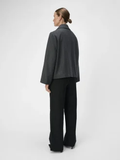 OBJECT Ytterkläder*OBJKEILY KORT JACKA Dark Grey Melange