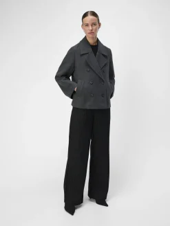 OBJECT Ytterkläder*OBJKEILY KORT JACKA Dark Grey Melange