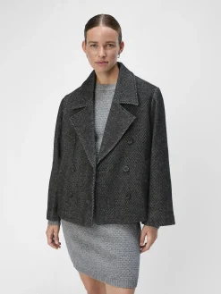 OBJECT Ytterkläder*OBJKEILY KORT JACKA Medium Grey Melange