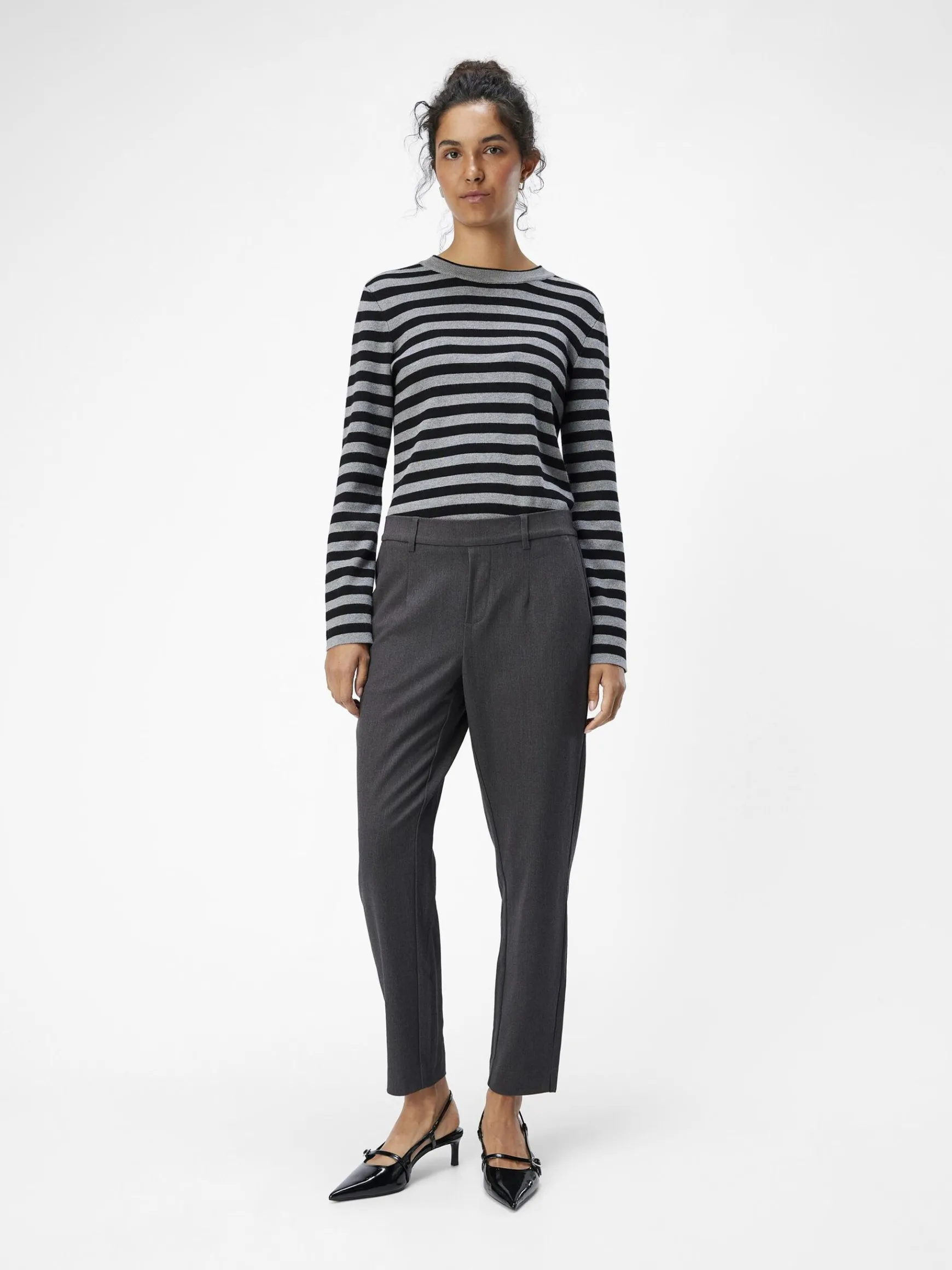OBJECT Basic|Byxor*OBJLISA BYXOR Medium Grey Melange