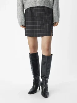 OBJECT Kjolar*OBJLISA MINIKJOL Dark Grey Melange
