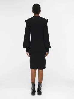 OBJECT Klänningar*OBJMALENA STICKAD KLÄNNING Black