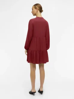 OBJECT Klänningar*OBJMILA GIA KORT KLÄNNING Red Dahlia