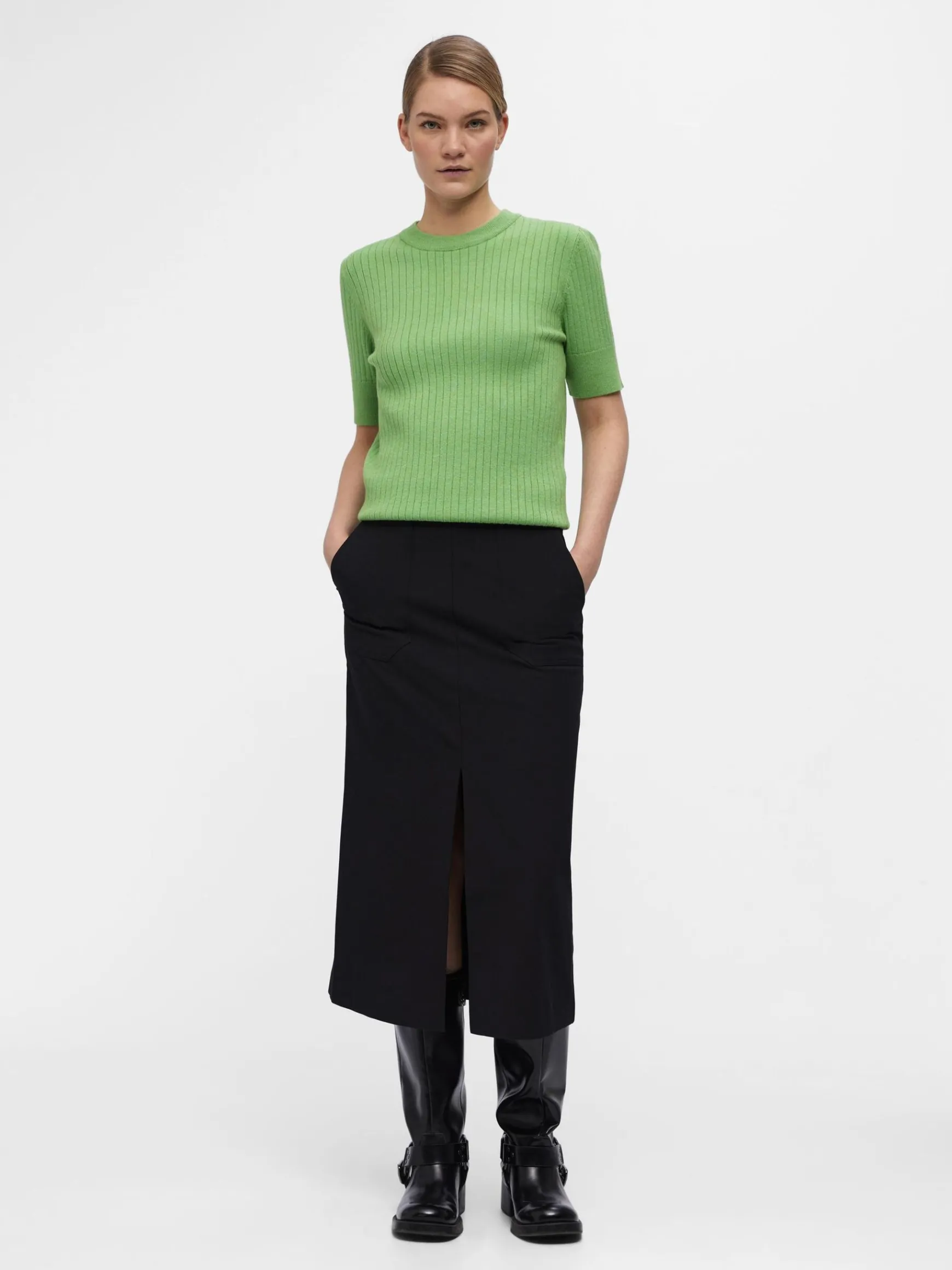 OBJECT Toppar|Stickat*OBJNOELLE STICKAD TOPP Vibrant Green