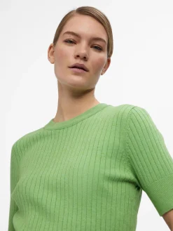 OBJECT Toppar|Stickat*OBJNOELLE STICKAD TOPP Vibrant Green