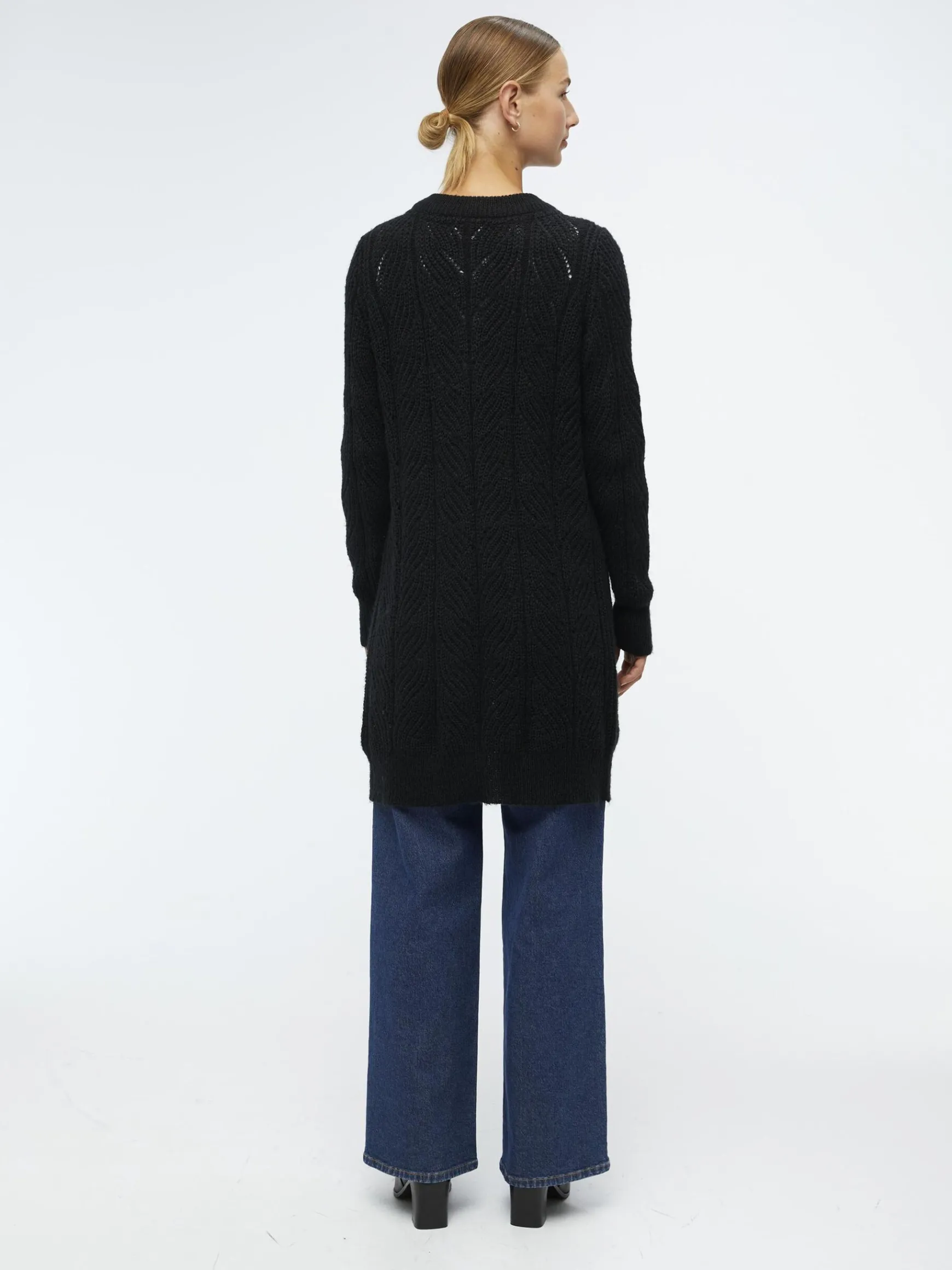 OBJECT Cardigans*OBJNOVA STELLA STICKAD KOFTA Black