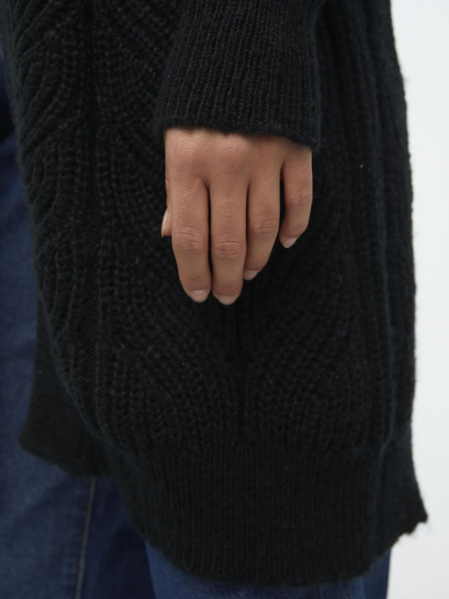 OBJECT Cardigans*OBJNOVA STELLA STICKAD KOFTA Black