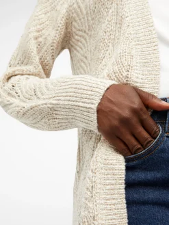 OBJECT Cardigans*OBJNOVA STELLA STICKAD KOFTA Humus