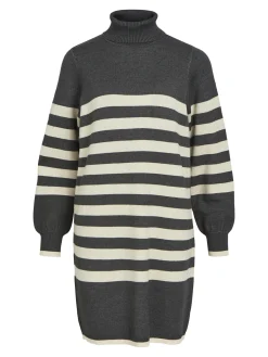 OBJECT Klänningar*OBJRAY STICKAD KLÄNNING Dark Grey Melange