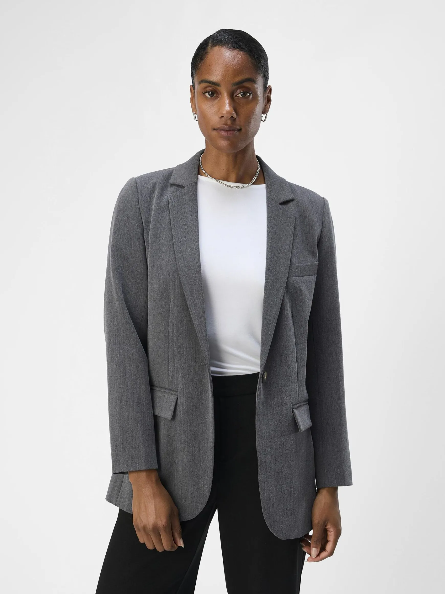 OBJECT Basic|Kavajer*OBJSIGRID KAVAJ Medium Grey Melange