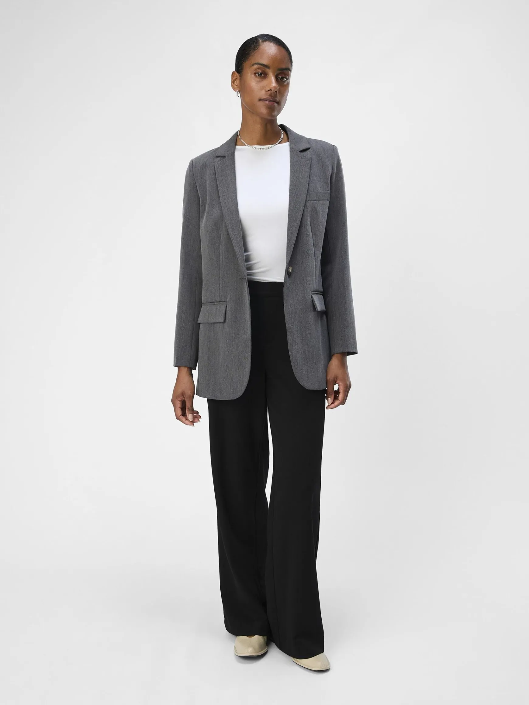OBJECT Basic|Kavajer*OBJSIGRID KAVAJ Medium Grey Melange