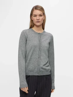 OBJECT Basic|Cardigans*OBJTHESS KOFTA Medium Grey Melange