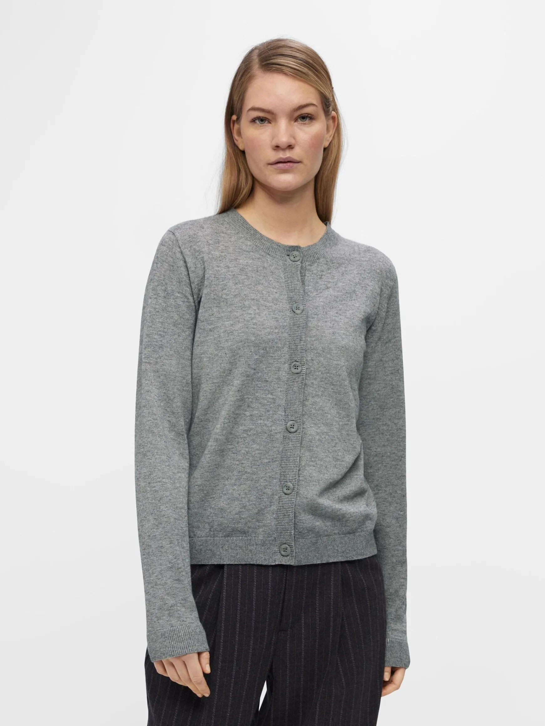 OBJECT Basic|Cardigans*OBJTHESS KOFTA Medium Grey Melange