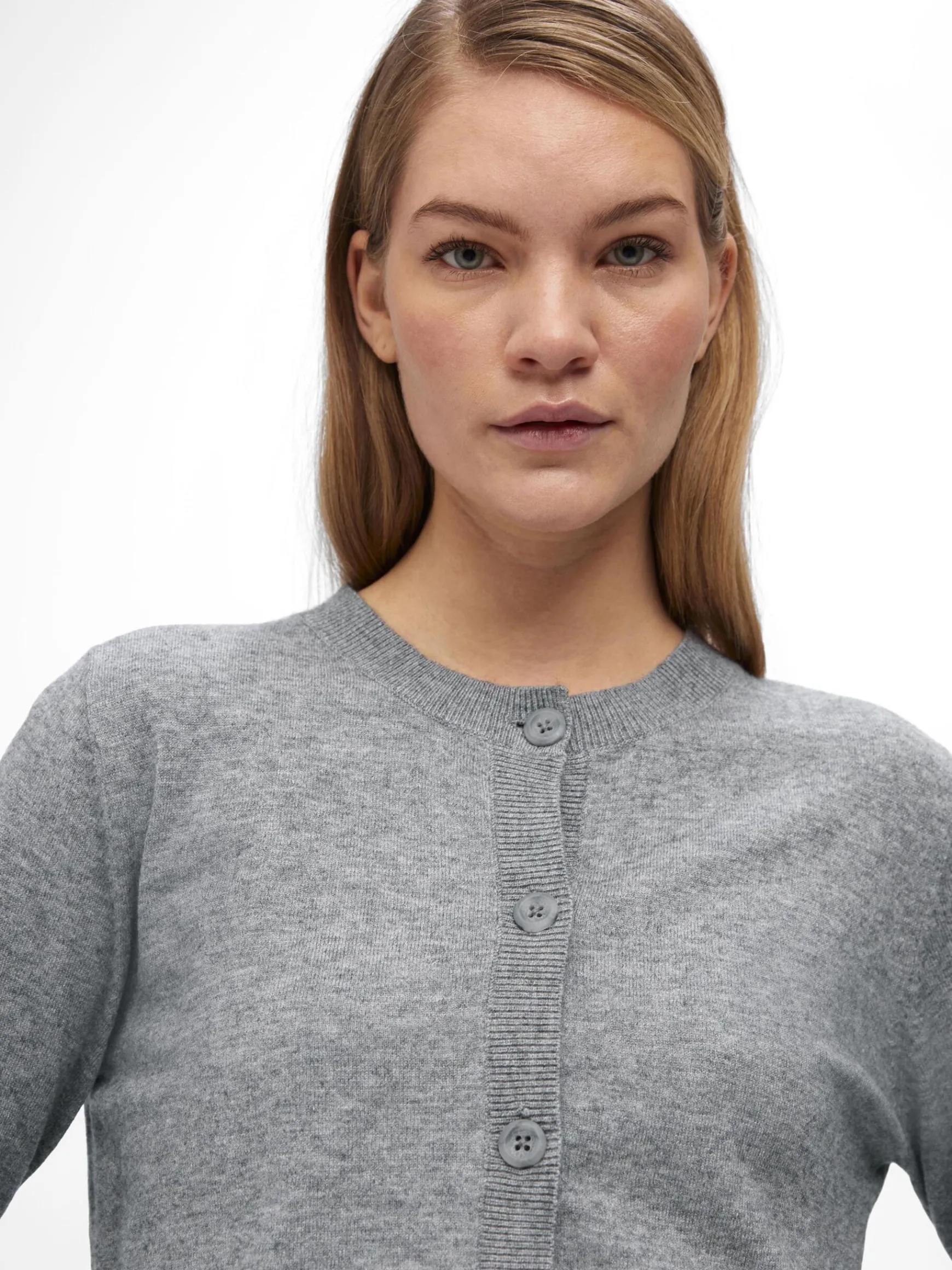 OBJECT Basic|Cardigans*OBJTHESS KOFTA Medium Grey Melange