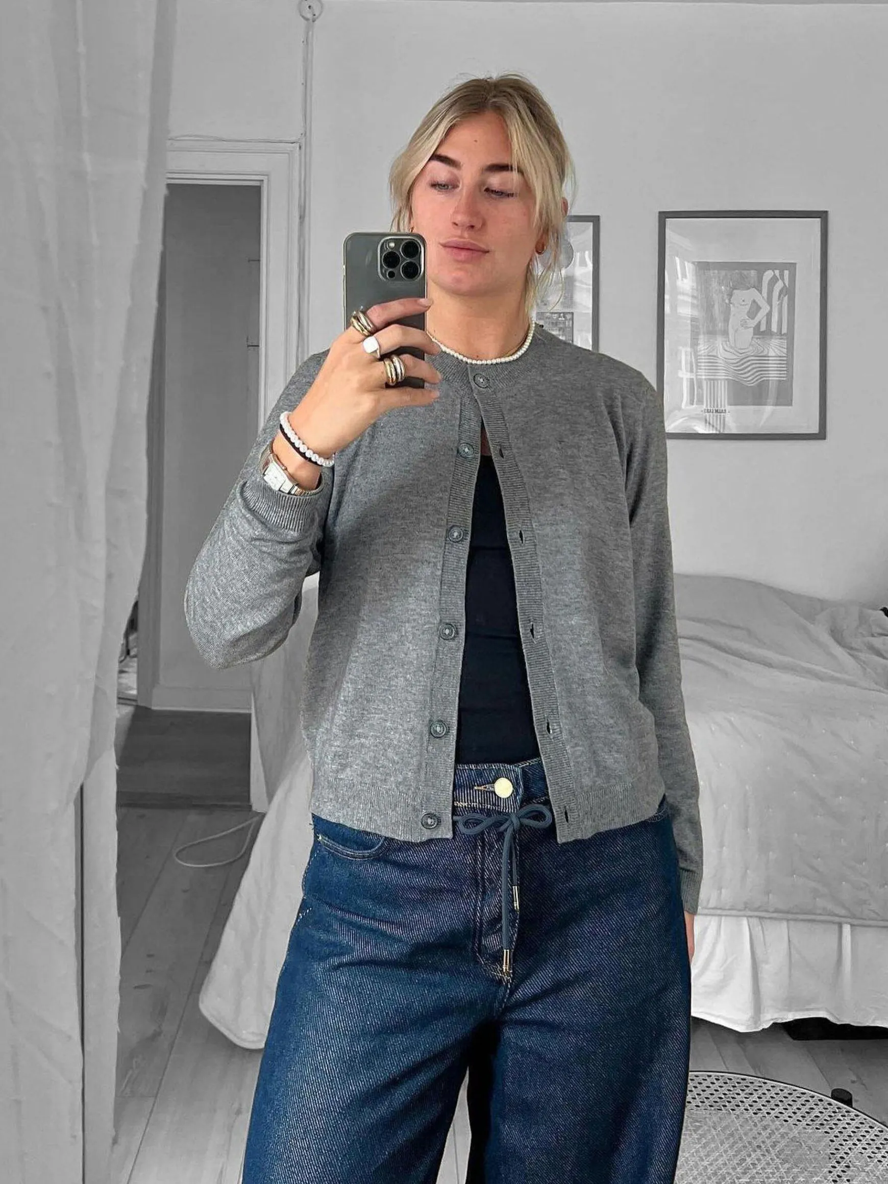 OBJECT Basic|Cardigans*OBJTHESS KOFTA Medium Grey Melange