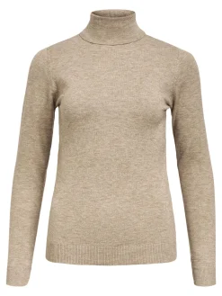 OBJECT Basic|Stickat*OBJTHESS STICKAD TRÖJA Desert Taupe