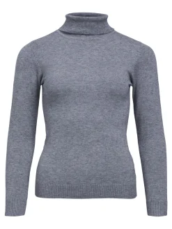 OBJECT Stickat*OBJTHESS STICKAD TRÖJA Medium Grey Melange
