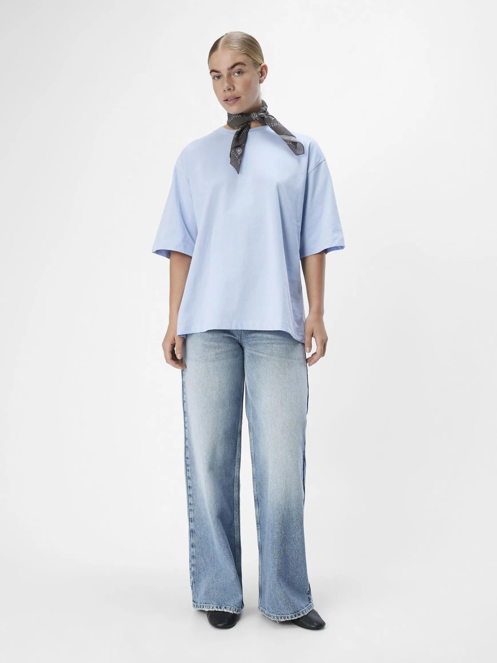 OBJECT Basic|Toppar*OVERSIZE FIT T-SHIRT Brunnera Blue