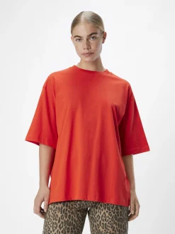 OBJECT Toppar*OVERSIZE FIT T-SHIRT Fiery Red