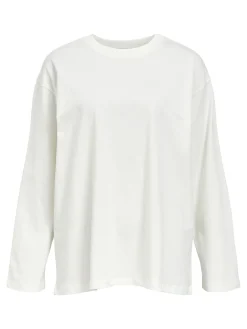 OBJECT Basic|Toppar*OVERSIZE LÅNGÄRMAD T-SHIRT Cloud Dancer