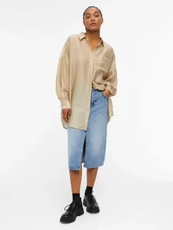 OBJECT Skjortor|Toppar*OVERSIZE SKJORTA Sandshell