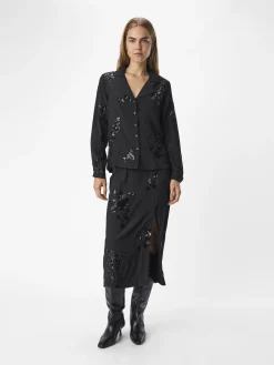 OBJECT Skjortor|Toppar*PALJETT SKJORTA Black