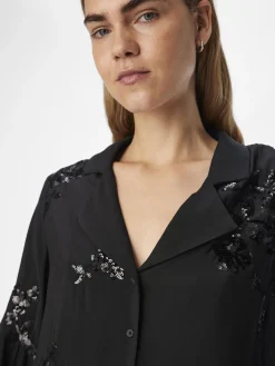 OBJECT Skjortor|Toppar*PALJETT SKJORTA Black