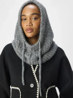 OBJECT Accessoarer*PALJETTPRYDD BALACLAVA Medium Grey Melange