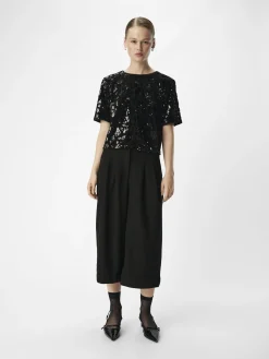 OBJECT Toppar*PALJETTPRYDD BESKUREN TOPP Black