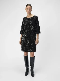 OBJECT Klänningar*PALJETTPRYDD KORT KLÄNNING Black