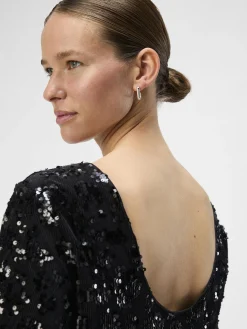 OBJECT Klänningar*PALJETTPRYDD KORT KLÄNNING Black