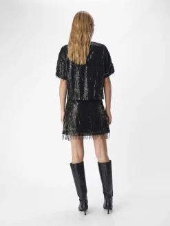 OBJECT Kjolar*PALJETTPRYDD MINIKJOL Black