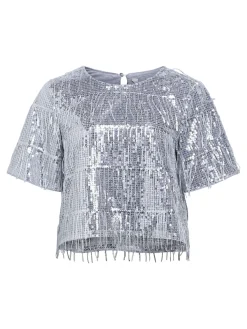 OBJECT Toppar*PALJETTPRYDD TOPP Silver
