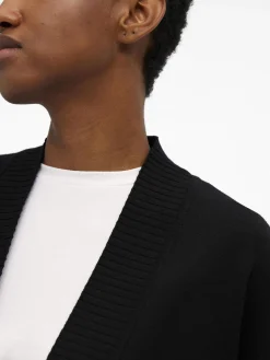 OBJECT Cardigans*ÖPPEN FRAM KOFTA Black