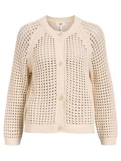 OBJECT Cardigans*ÖPPEN VÄV KOFTA Sandshell