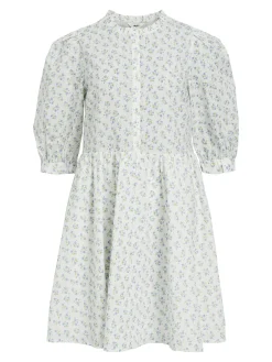 OBJECT Klänningar*PUFFÄRMAD KORT KLÄNNING Brunnera Blue