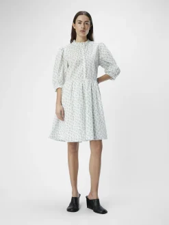 OBJECT Klänningar*PUFFÄRMAD KORT KLÄNNING Brunnera Blue