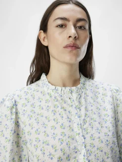 OBJECT Klänningar*PUFFÄRMAD KORT KLÄNNING Brunnera Blue