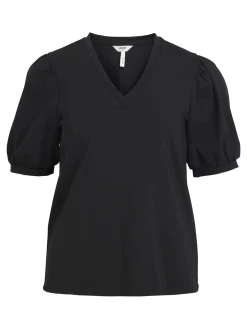 OBJECT Basic|Toppar*PUFFÄRMAD T-SHIRT Black