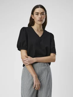 OBJECT Basic|Toppar*PUFFÄRMAD T-SHIRT Black