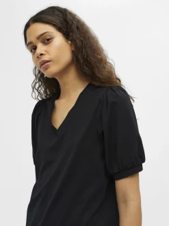 OBJECT Basic|Toppar*PUFFÄRMAD T-SHIRT Black