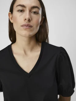 OBJECT Basic|Toppar*PUFFÄRMAD T-SHIRT Black