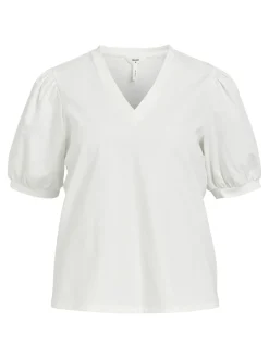 OBJECT Basic|Toppar*PUFFÄRMAD T-SHIRT Cloud Dancer
