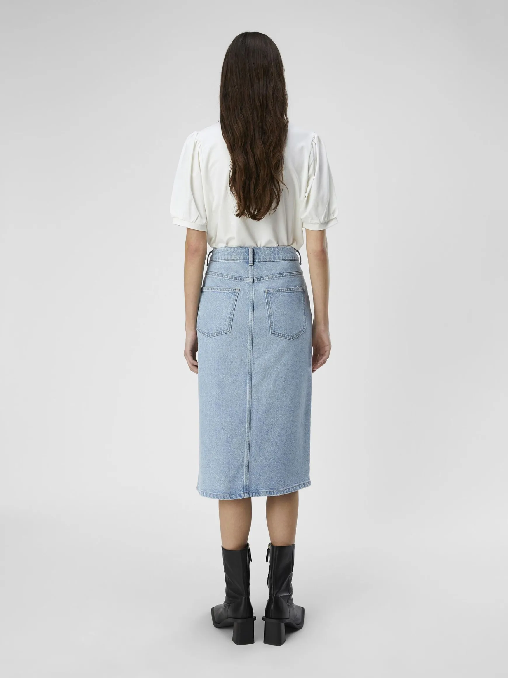 OBJECT Basic|Toppar*PUFFÄRMAD T-SHIRT Cloud Dancer
