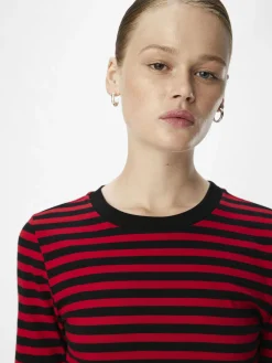 OBJECT Toppar*RANDIG LÅNGÄRMAD T-SHIRT Flame Scarlet